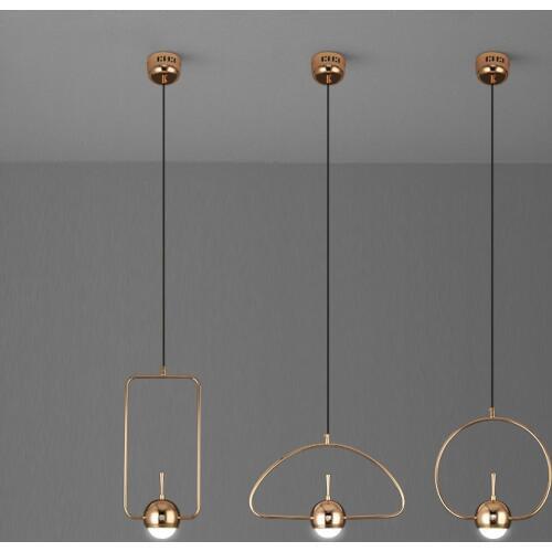 Nordic lamps bedroom restaurant bar chandelier 110v-220v modern simple novelty single head led small pendant