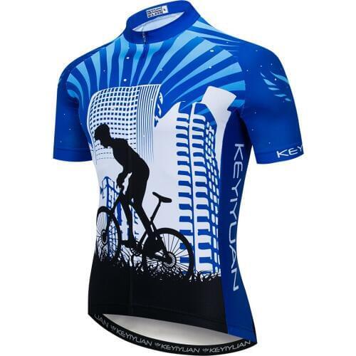 2019 Keyiyuan new Jersey City night riding Breathable spring and summer mens short-sleeved shirt