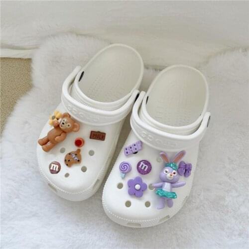 1set Cute Charms Designer JIBZ Croc Charms Accessories Clog Shoe Button Decoration Cute Animal Charm For Croc Shoes