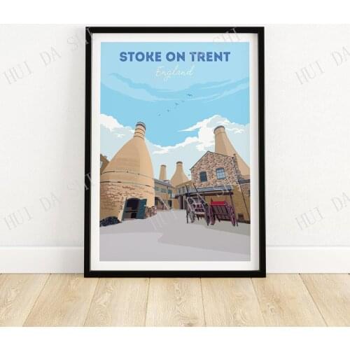 Stoke on Trent Poster | England Travel Print | English Wall Art | Stoke-on-Trent Gift Idea