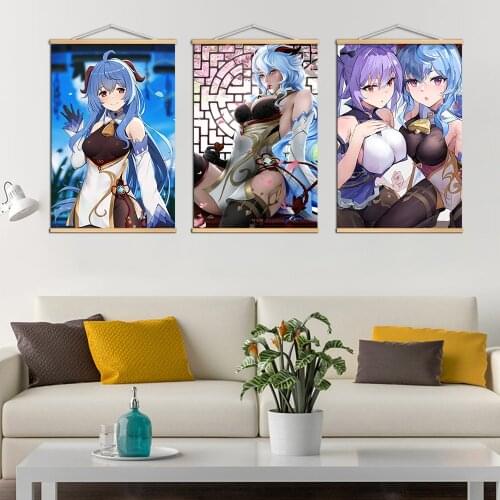 Genshin Impact Series Posters Anime Poster Canvas Painting Wall Decor Retro Poster Wall Art Picture Room Decor Home Decor