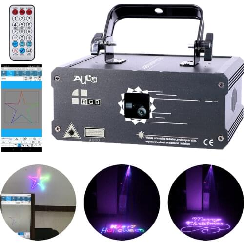 500mW 1W DMX512 Projector RGB App Software Laser Music Scanner Lights Projector Disco Party Stage DJ Controller Effect Lighting