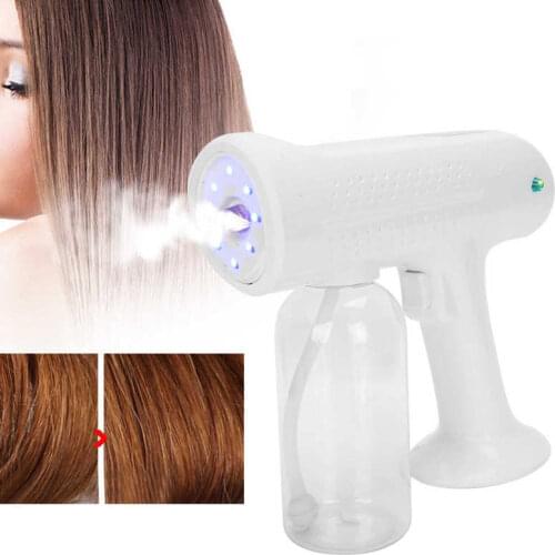 Wireless Charging Blue Light Hair Sprayer Machine Nano Moisturizing Hair Care Tool Device Facial Skin Care Steaming Machine