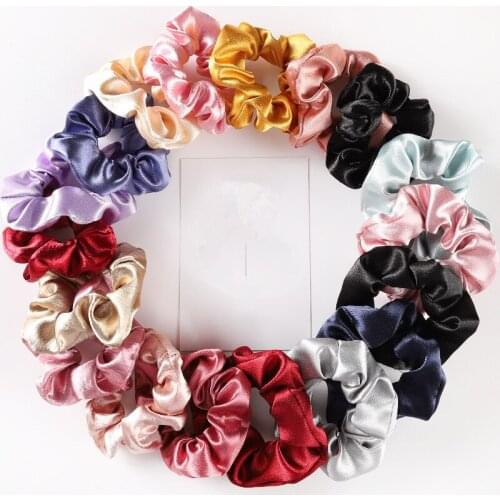 New Girl Beautiful Hair Scrunchies for Women Hair Accessories Original Design Handmade Elastic Solid Color Hair Rope Spring