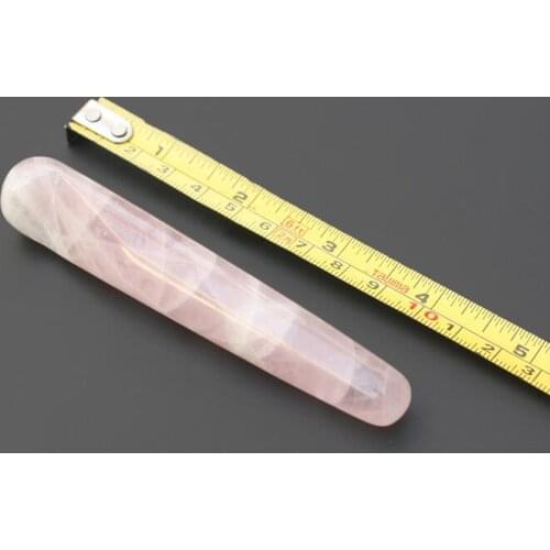 Handmade stone pink quartz beauty massage sticks acupuncture stick | pink crystal massage stick | pink crystal stick