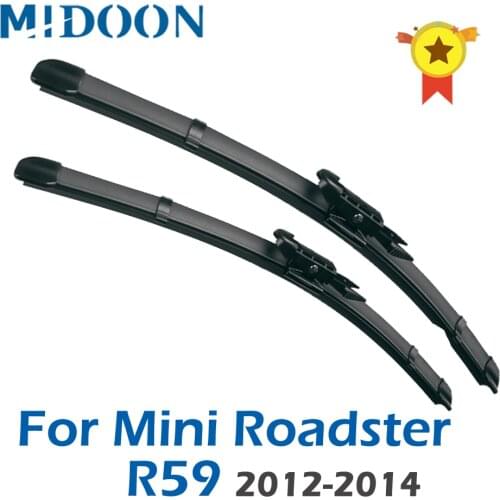 MIDOON Wiper Blades for Mini Roadster R59 Fit Pinch Tab Arms 2012 2013 2014