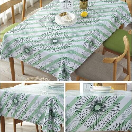 Printing Table Linens Waterproof Oil-proof PVC Tablecloths Rectangle Desk Furniture Covers Wipeable Indoor Outdoor Tablewear