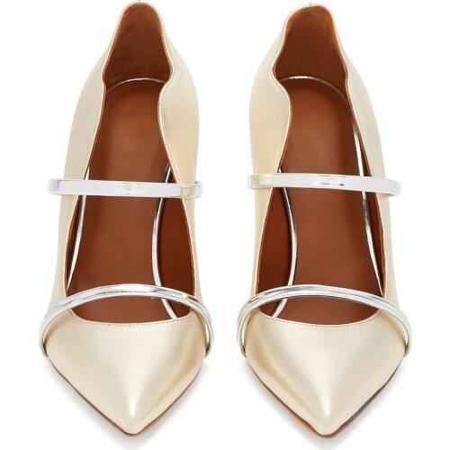 Mary Janes Pumps High Heels Thin Heels Single Shoe Pointed Toe Party Lace-up Fashion Wedding Shoes Woman Lady Sandalias Mujer