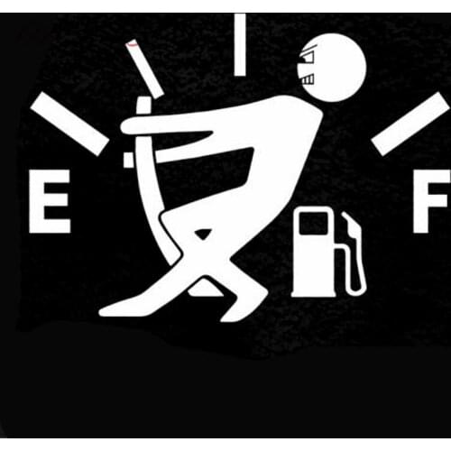 High Gas Consumption Decal Fuel Gage Empty Stickers Funny Vinyl JDM Car Stickers for bmw benz audi toyota vw mazda car styling