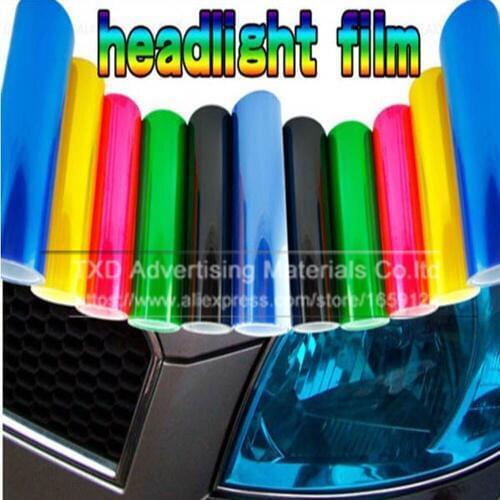 Cheapest 30x100CM Car headlights taillights lights tint protective Film Headlight color change tint film by free shipping