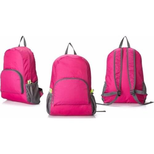 1Pc Casual Foldable Nylon Zipper Shoulder Bags For Travel Unisex Lightweight Outdoor Travel backpack