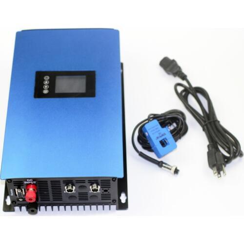 1000W solar grid tie inverter MPPT pure sine wave with limiter function AC110V/ 230V battery discharge power Lcd