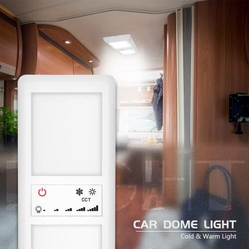 12-24v car interior lights, ceiling lights, motorhomes, adjustable cold and warm light, five-speed light touch