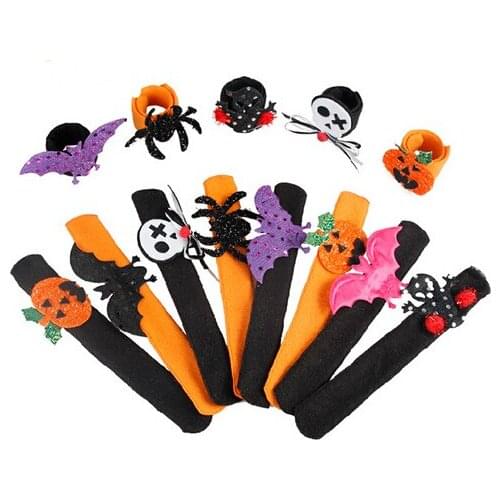 300pcs DHL Christmas Patting Circle Bracelet Watch Children Gift Cartoon Wrist Decoration New Year and Halloween Party Toy YH217