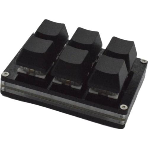 6-key Black Mini Shortcut Keys Keyboard Macro Programing Mechanical Keyboard for Game Copy and Paste Custom Keypad