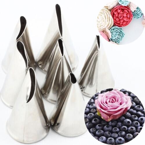 7Pcs Cake Decorating Tools Pastry Russian Tips Nozzles Creative Icing Piping Rose Flowers Nozzle Sugar Craft Baking Tools