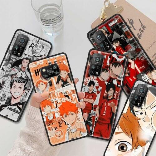 Phone Case For Mi Poco X3 NFC Pro M3 F3 10 10t Lite Soft Black TPU Bumper Fundas Smartphone Haikyuu Volleyball Player