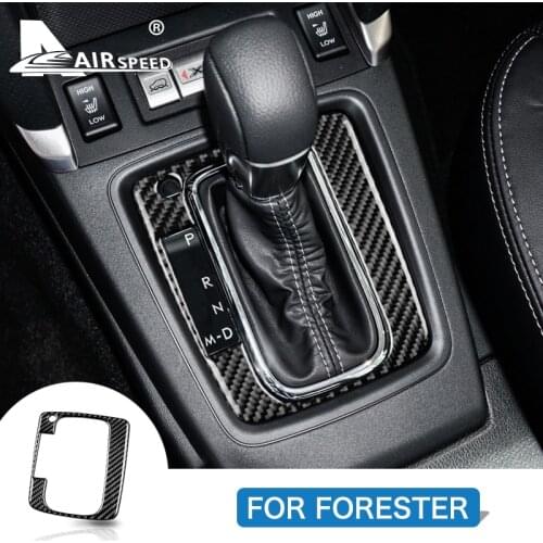 AIRSPEED Carbon Fiber for Subaru Forester 2013 2014 2015 2016 2017 2018 Accessories Gear Shift Panel Cover Sticker Interior Trim