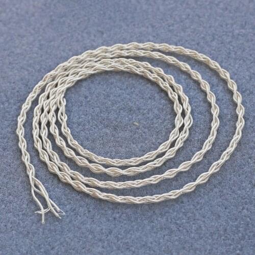 DIY Earphones Cable 4 Strand 252 Core OCC Silver Plated Cable HiFi Earphones DIY Cable 125cm
