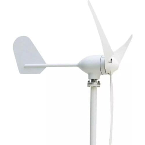 China Factory 1000W 12V 24V 48V Home Horizontal Wind Turbine Generator 5 Blades With MPPT Charge Controller Fit For Street Lamps