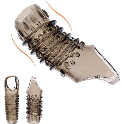 IKOKY 2pcs Delayed Ejaculation Reusable Sex Toys For Men Silica Gel Cock Ring Penis Enlargement Penis Ring