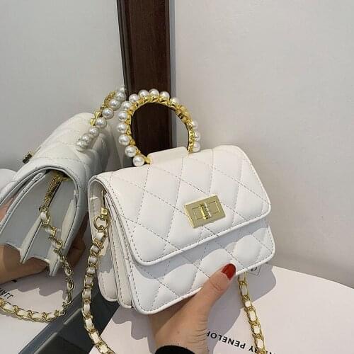 Small Bag Womens 2021 Summer New Fashion Rhombic Chain Messenger Small Square Bag Purses and Handbags Lipstick Bag