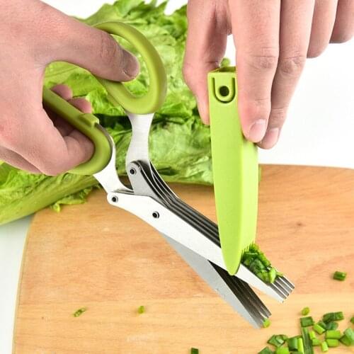 Multi layer scissors, five layer three layer stainless steel scissors, scallion scissors, herb scissors, shredded paper