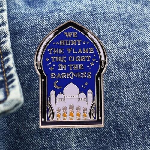We Chase The Light Of Fire In The Dark Brooch Metal Enamel Lapel Badge Collect Denim Jacket Backpack Pin Children Fashion Gifts