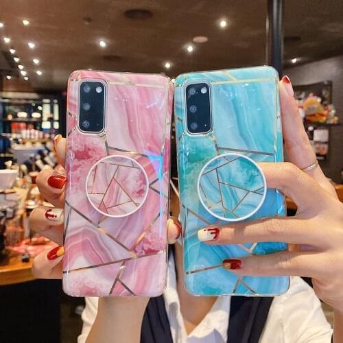 Bracke For Samsung NOTE20 NOTE 20ULTRE 8 9 10 20 10PRO S20 S 10PLUS Cover Soft Silicone Plating Marble Phone Case Smooth surface