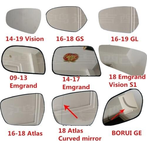 Rearview mirror lens for GEELY Atlas borui GE Emgrand Vision S1 GS GL rearview mirror glass