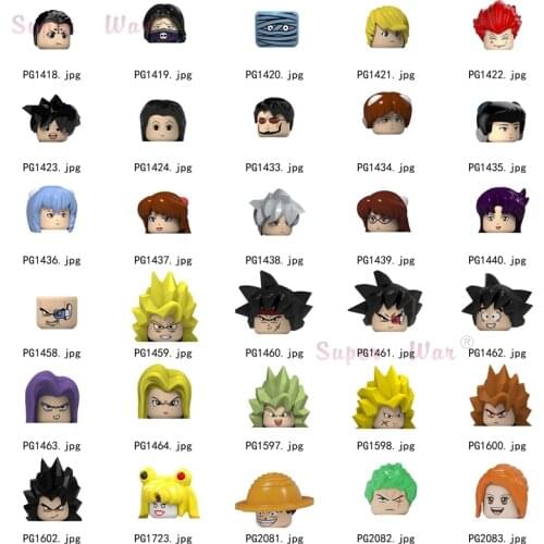 Single Cartoon movie ONE PIECE dragones Figures Head accessories Building Blocks toys for children Series-098