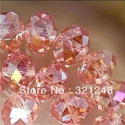 Wholesale 1000pcs 3x4mm pink crystal glass faceted rondelle abacus spacer accessories beads for high grade jewelry making MY2232