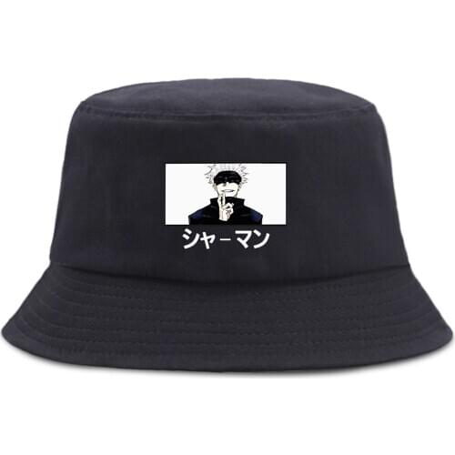 Satoru Gojo Shaman Japan Anime WomenS Panama Hat Casual Cotton Bucket Hats For Women Unisex Fashion MenS Fisherman Cap