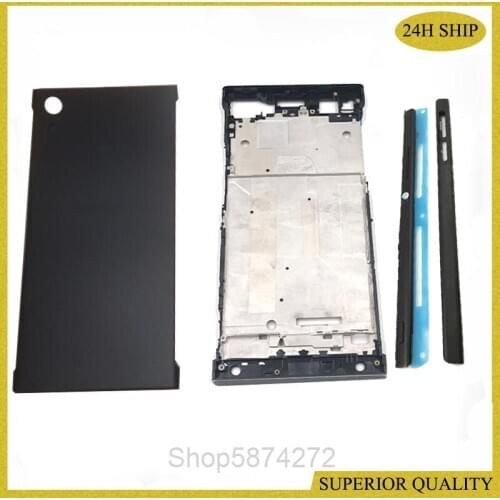 Full Housing Middle Front Frame Bezel Housing For Sony Xperia XA1 G3116 G3115 G3112 housing Side Rail Stripe with Side Buttons