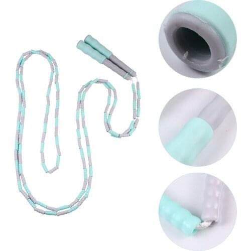 1Pc Adjustable Skipping Rope Durable Creative Practical Bamboo Jump Rope Beaded Jump Rope Jumping Rope For Fitness