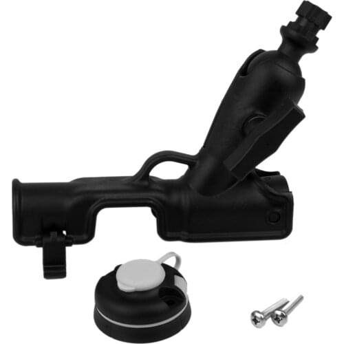 Adjustable Nylon Fishing Rod Holder Boat Mount Kit Kayak Side Tackle Black