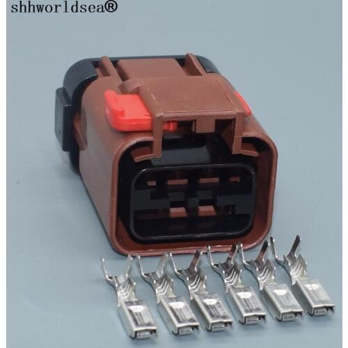 Shhworldsea 2/5/10/30/50/100sets 6 pin plastic waterproof electrical plug housing auto sealed cable connector plug 54200610