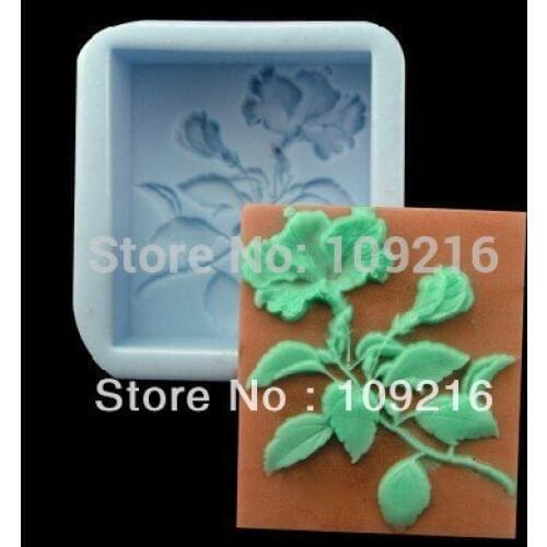 Wholesale!!!1pcs Plant (R0336) Silicone Handmade Soap Mold Crafts DIY Mold