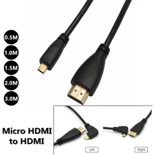 High Speed HDMI to Micro HDMI D Cable 1080P Right Angled for Sony FDR-AX53 Handycam, HXR-NX80, FDR-AX700, HDR-CX405