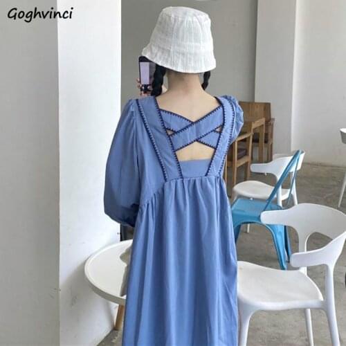 Long Sleeve Dress Women Patchwork Design Trendy Ladies Holiday Elegant Empire BF Vestido Feminino Preppy Style Spring All-match
