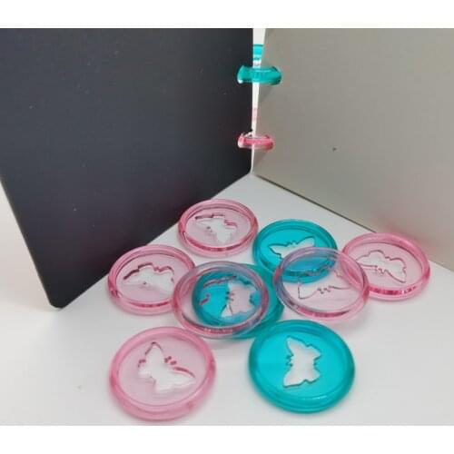 100PCS 28MM Butterfly Loose-leaf Buckle Plastic Binding Rings Plastic Transparent Buckle Mushroom Hole Notebook Binding Disc