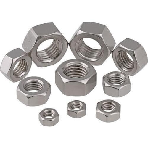 100Pcs DIN934 M1.6 M2 M2.5 M3 M4 Carbon Steel Hex Nut Hexagon Nuts Metric Thread Suit For Screws Bolts