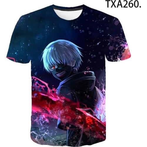 2020 New Summer Tokyo Ghoul 3D T Shirts Casual Men Women Children Fashion Boy girl Kids Printed T-shirt Anime Cartoon Tops Tee