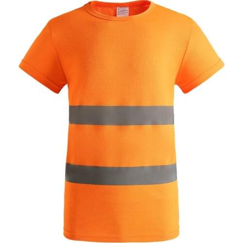 2021 mens fluorescent bright T shirt men/women leisure sports cycling work mens shirt safety reflective loose large size