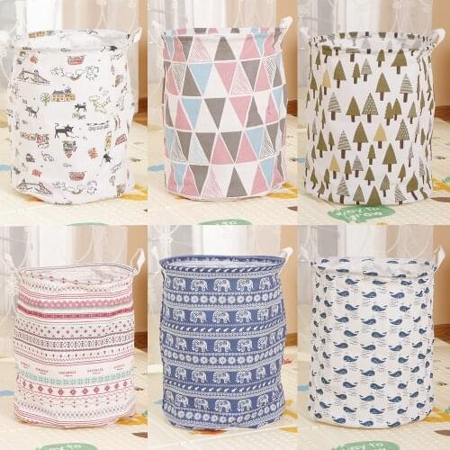 35*45cm Clothes Laundry Basket Bag Folding Laundry Large Capacity Storage Baskets Bag Children Toy Storage Bucket Waterproof