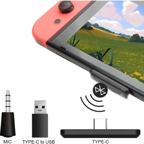 Bluetooth Adapter for Nintendo Switch / PS4 / PC Audio Receiver Converter Headphones Headset Bluetooth Transmitter Receptor