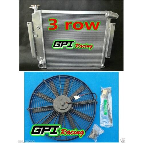 Aluminum radiator + FAN FOR International Scout II &Pickup 5.0L 5.6L V8 1970-1981 71 80