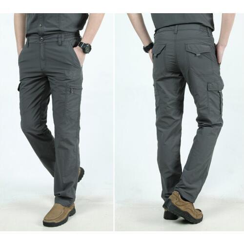 Men Cargo Pants Quick Dry Waterproof Sweatpants Breathable Autumn Winter Casual Trouser Military Tactical Cargo Pant Men Trouser