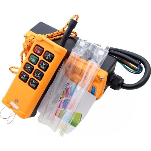 HS-8D6 8 Keys 2 Speed 1 Transmitter + 1 Receiver Hoist Industrial Wireless Crane Truck Remote Control Push Button Switch