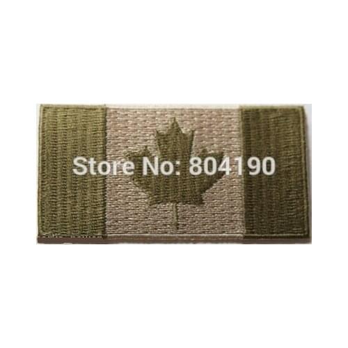 CANADIAN CANADA ARMY GREEN FLAG IRON ON PATCH COMBAT MILITARY BLACK MULTICAM MILSPEC ACU LEAF clothes stickers